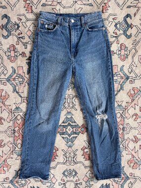 GAP Women's Cheeky Straight Sky High Blue Jeans - size 29